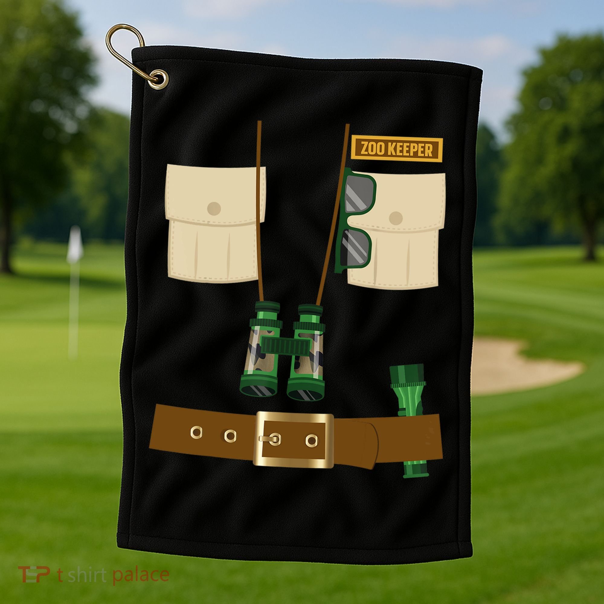 Zoo Keeper Halloween Costume Diy Gift Jungle Safari Explorer Gift Golf Towel