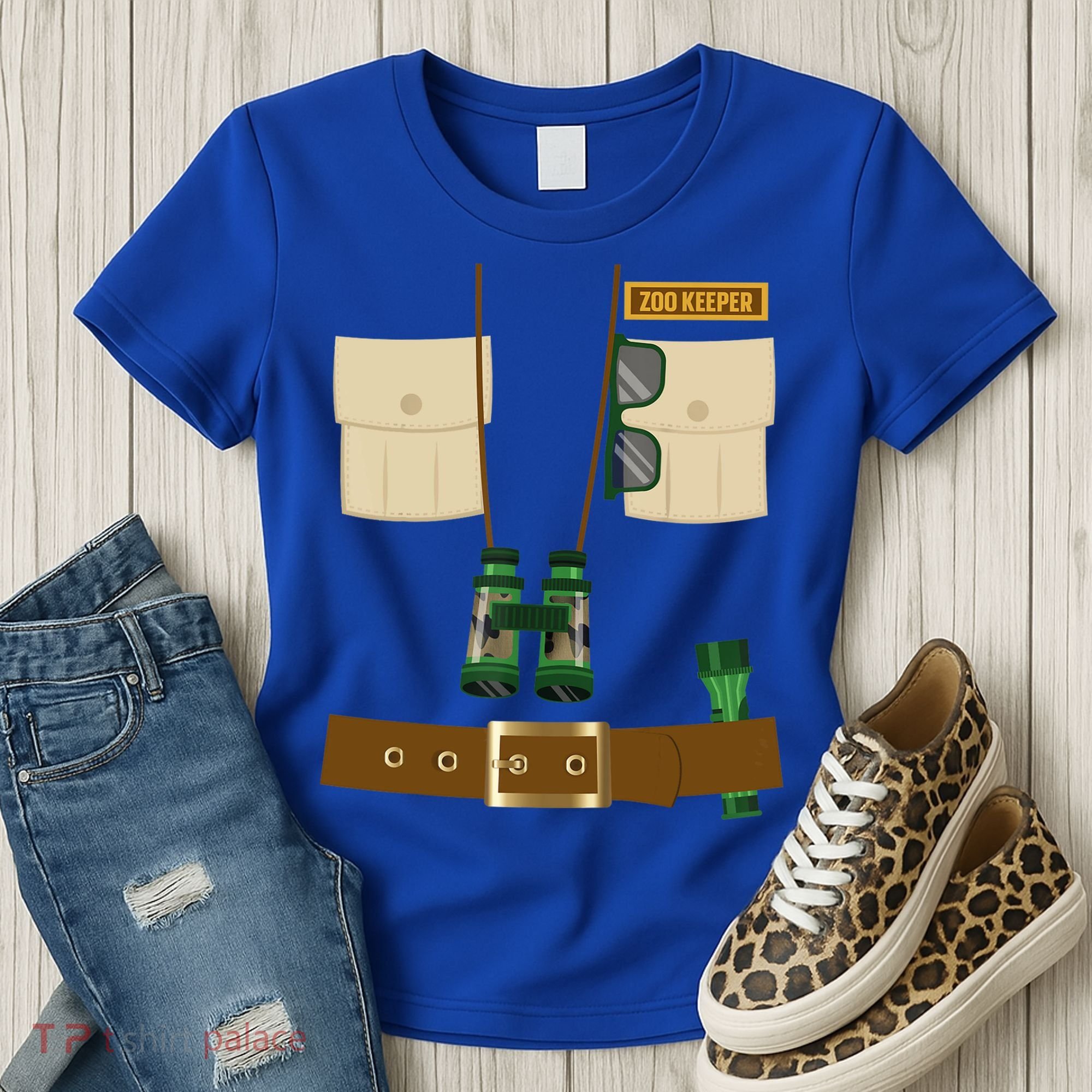 Zoo Keeper Halloween Costume Diy Gift Jungle Safari Explorer Gift Women's T-Shirt
