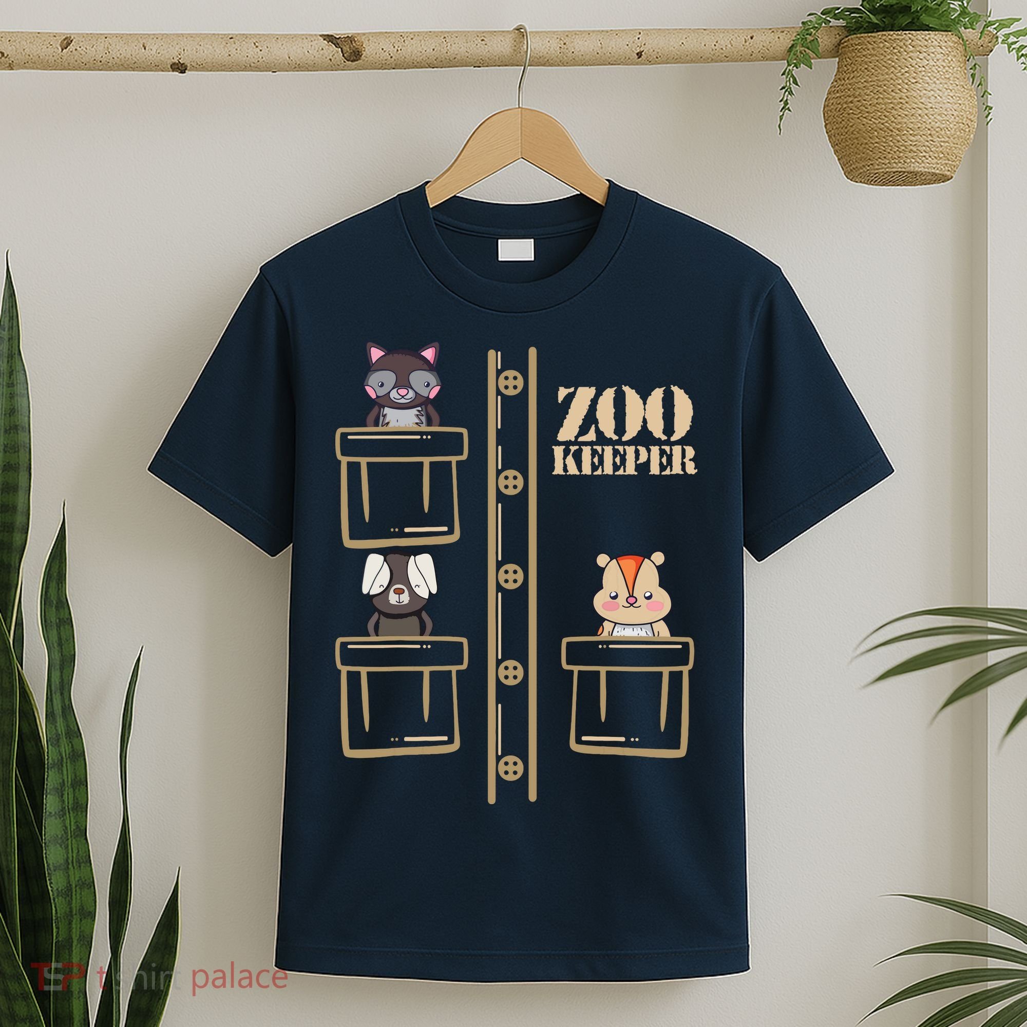 Zoo Keeper Halloween Safari Adult Men Women Costume T-Shirt