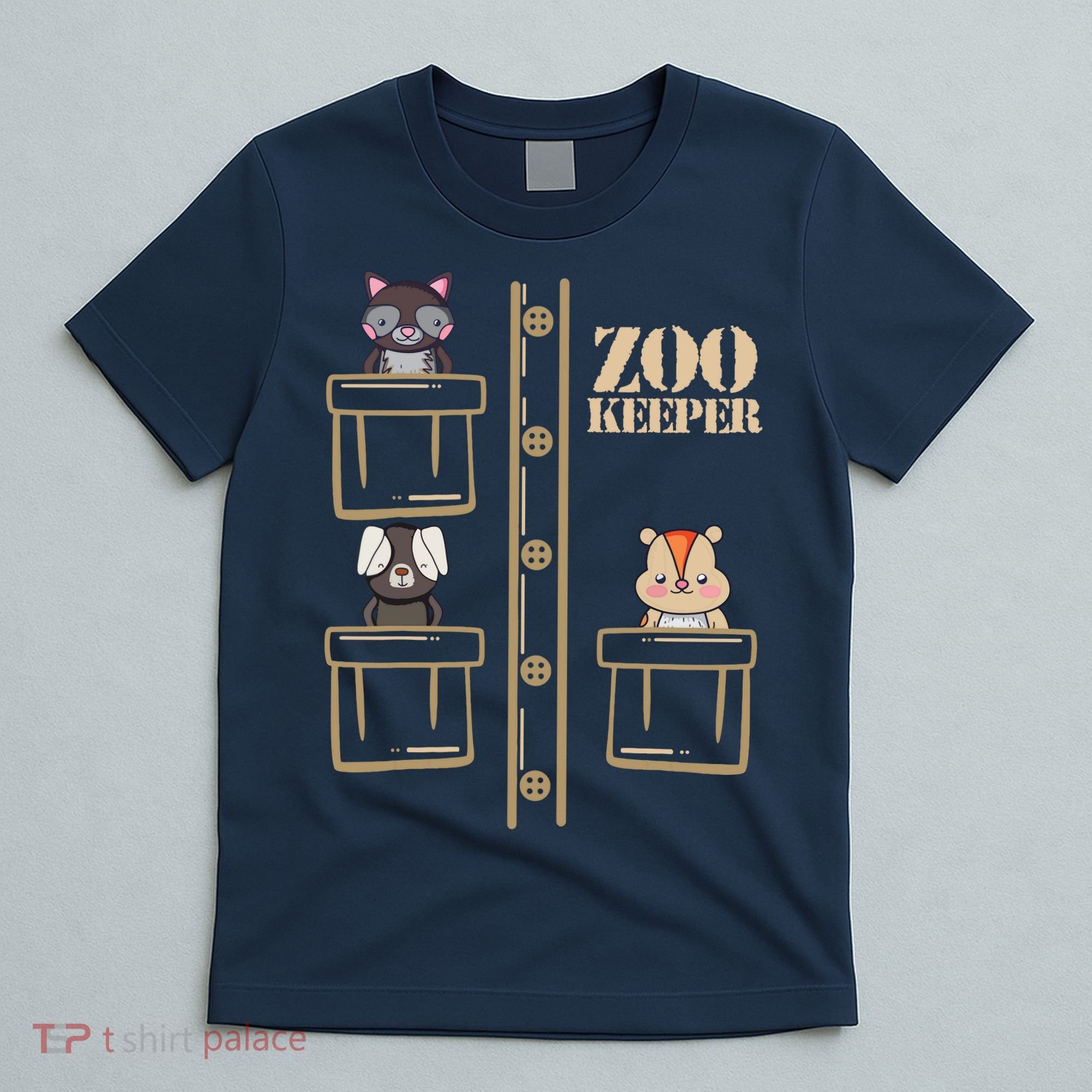 Zoo Keeper Halloween Safari Adult Men Women Costume T-Shirt