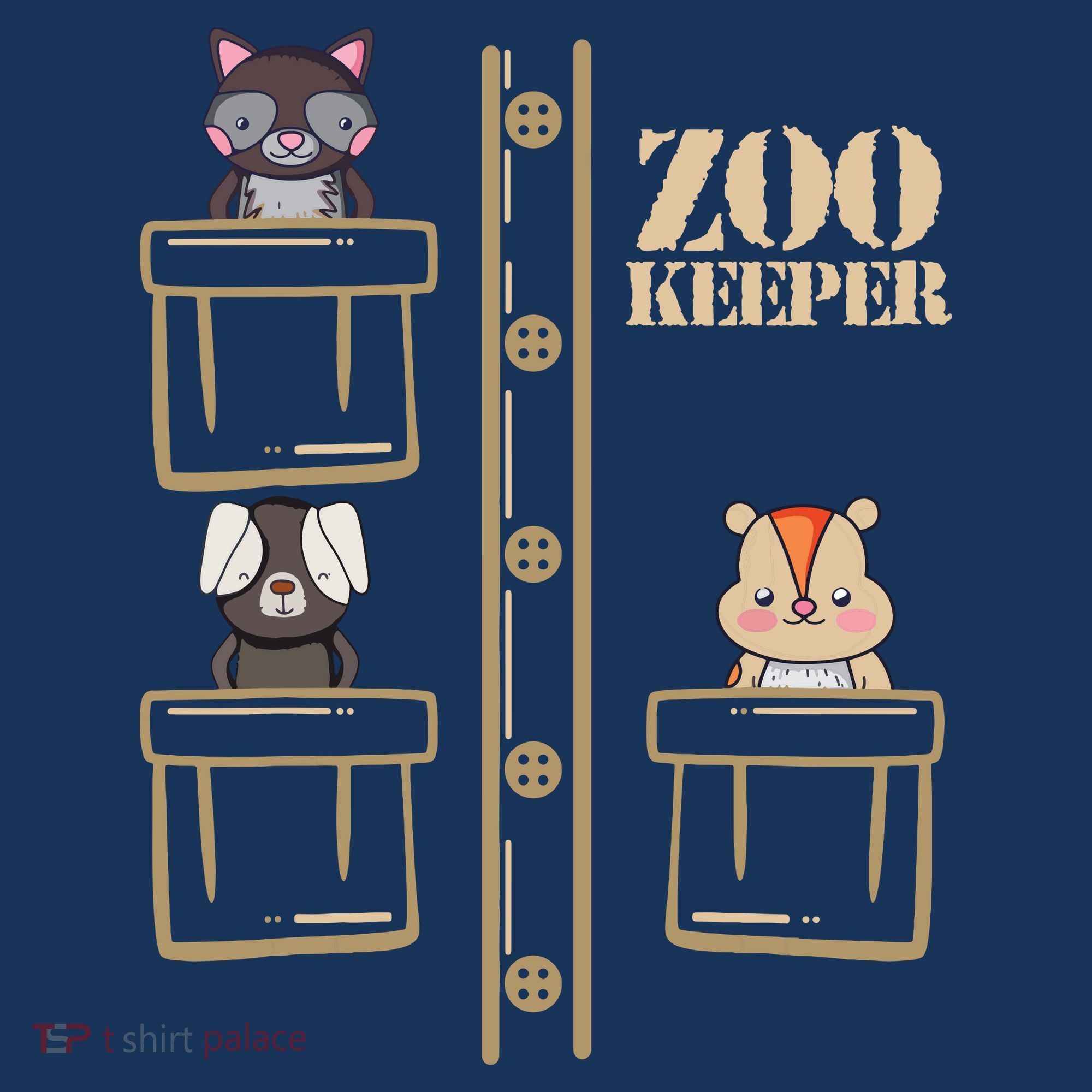 Zoo Keeper Halloween Safari Adult Men Women Costume T-Shirt