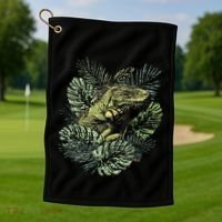 Zoo Keeper Lizard Lover Gift Iguana Golf Towel thumb 1