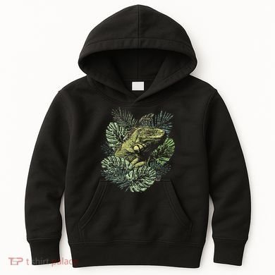 Zoo Keeper Lizard Lover Gift Iguana Kids Hoodie