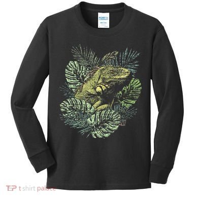 Zoo Keeper Lizard Lover Gift Iguana Kids Long Sleeve Shirt
