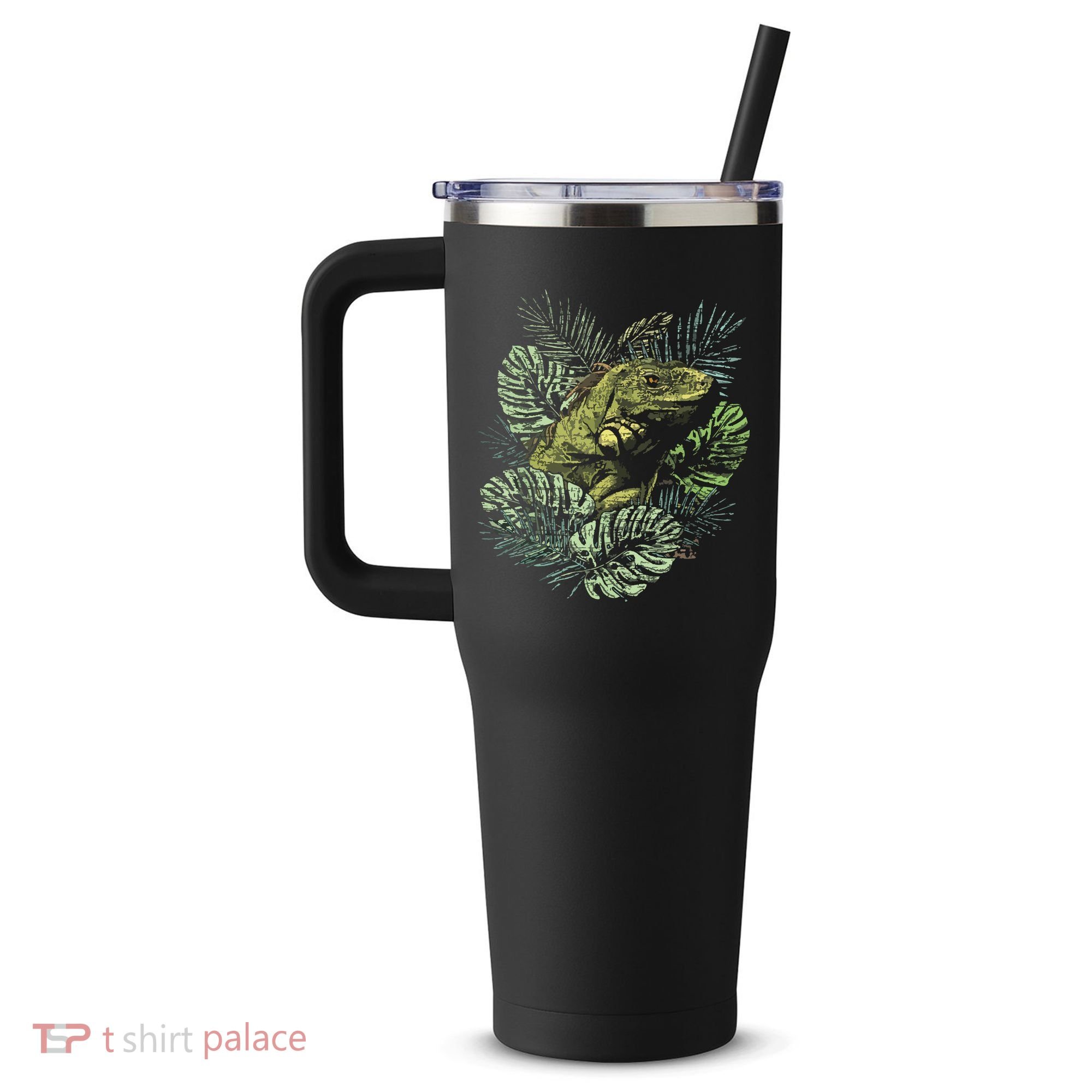 Zoo Keeper Lizard Lover Gift Iguana 40oz Vacuum Insulated Stainless Steel Travel Tumbler