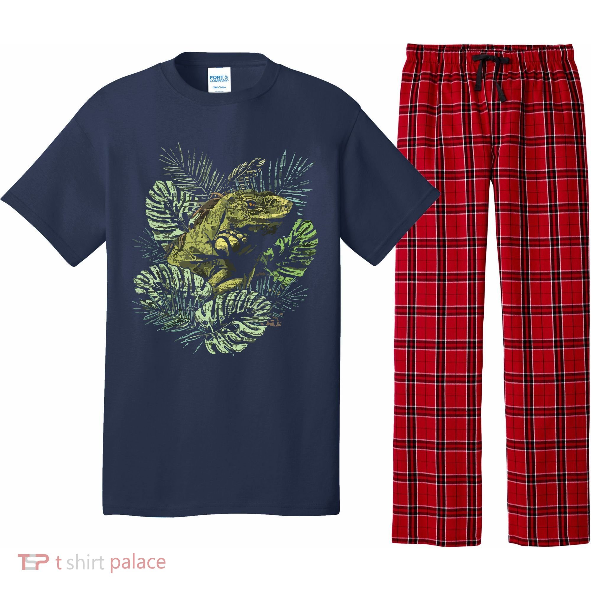 Zoo Keeper Lizard Lover Gift Iguana Pajama Set
