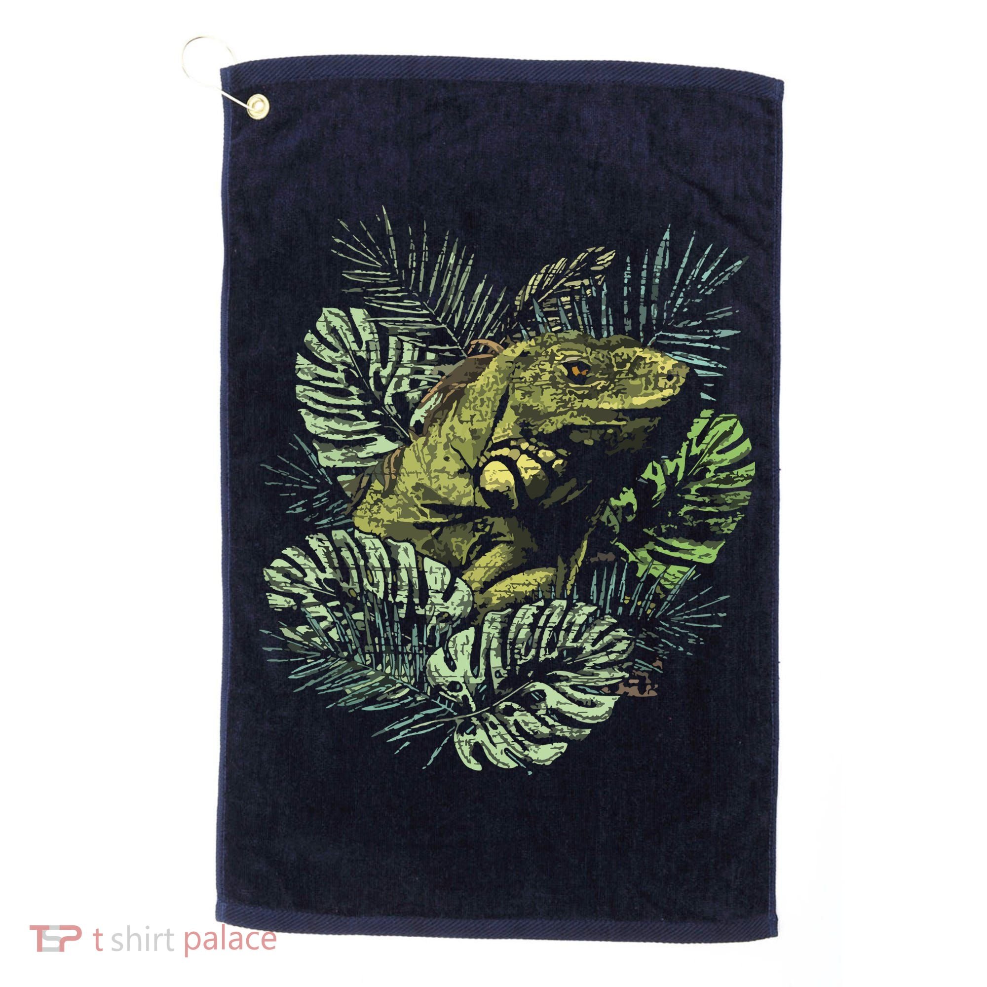 Zoo Keeper Lizard Lover Gift Iguana Golf Towel