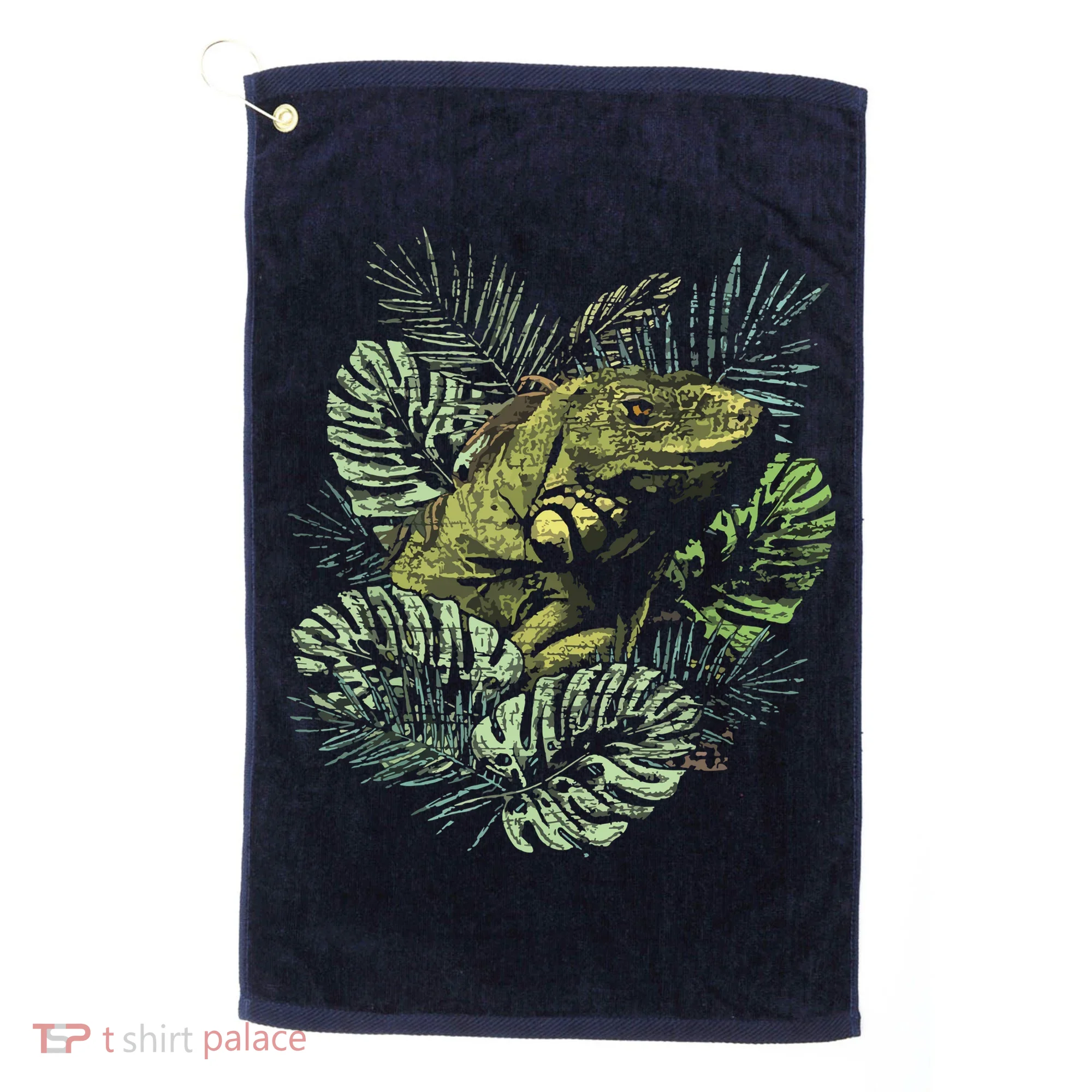 Zoo Keeper Lizard Lover Gift Iguana Golf Towel