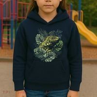 Zoo Keeper Lizard Lover Gift Iguana Kids Hoodie thumb 3