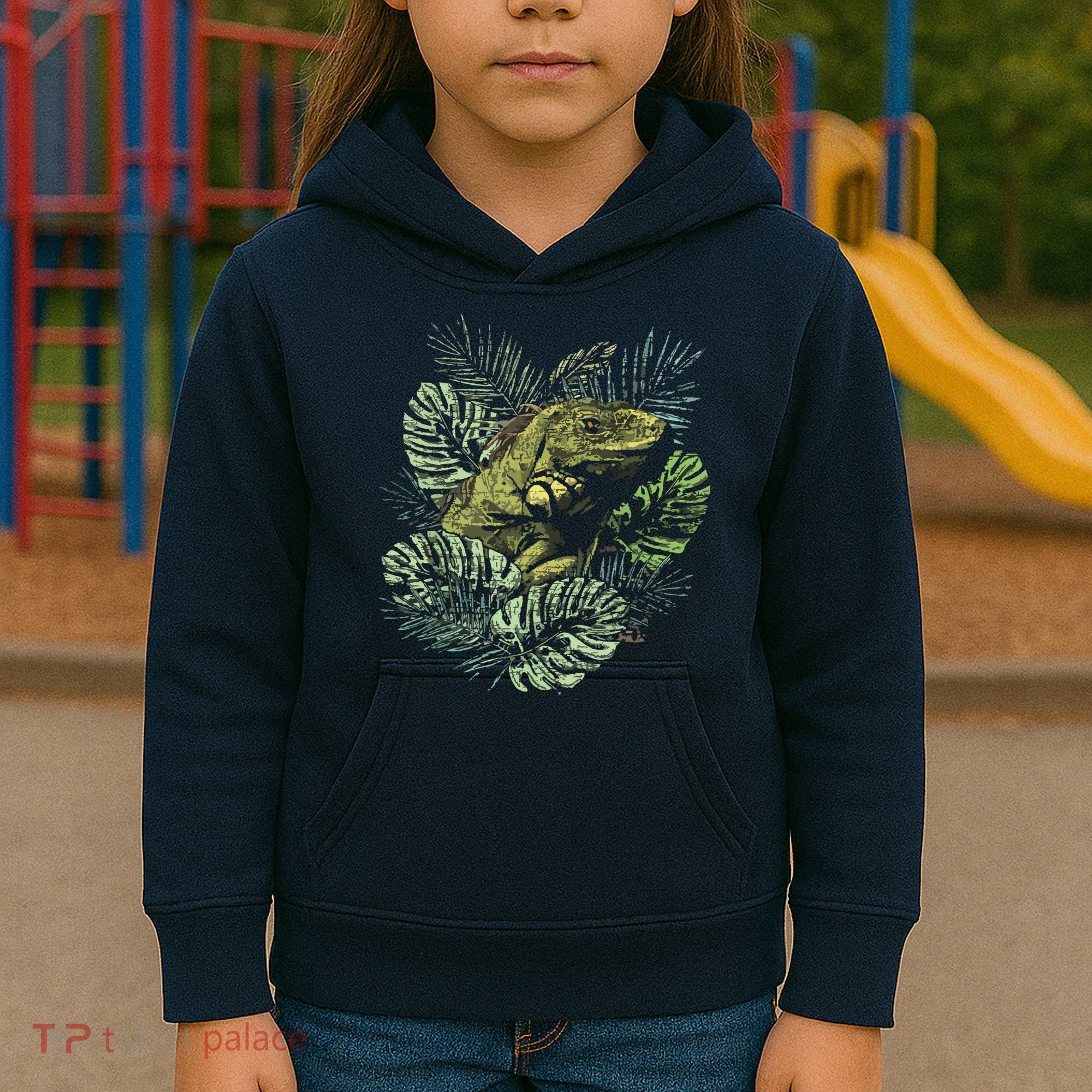 Zoo Keeper Lizard Lover Gift Iguana Kids Hoodie