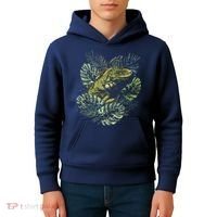 Zoo Keeper Lizard Lover Gift Iguana Kids Hoodie thumb 4