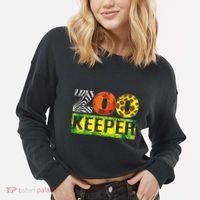 Zoo Keeper Wildlife Animal Lover Funny Gift Cropped Pullover Crew thumb 2