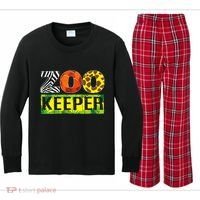 Zoo Keeper Wildlife Animal Lover Funny Gift Kids Long Sleeve Plaid Pajama Set thumb 0