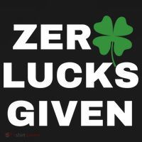 Zero Lucks Given Shamrock St Patricks Day Backpack thumb 2