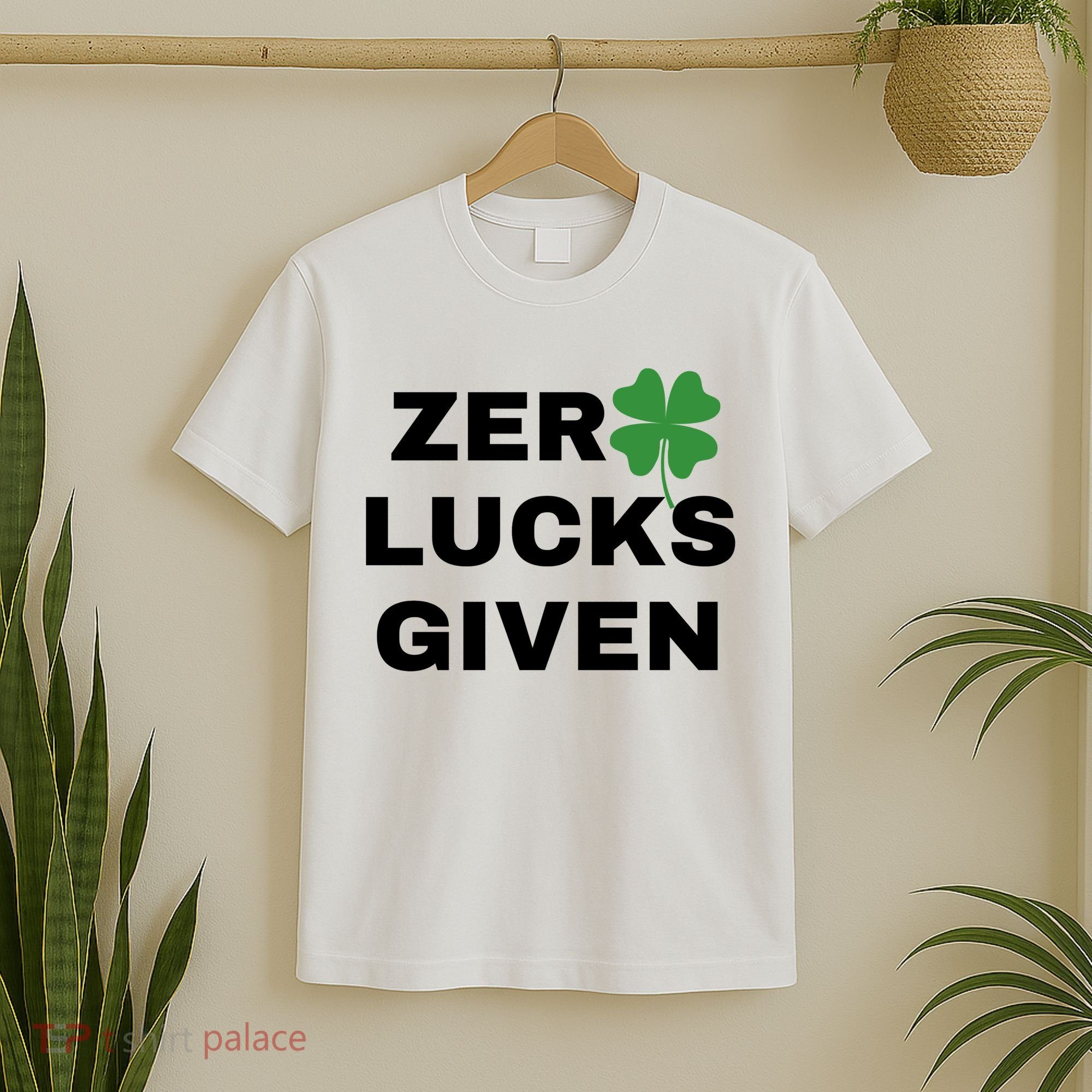 Zero Lucks Given Shamrock St Patricks Day T-Shirt