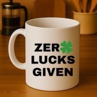 Zero Lucks Given Shamrock St Patricks Day Coffee Mug thumb 4