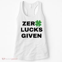 Zero Lucks Given Shamrock St Patricks Day Women's Tank Top thumb 0