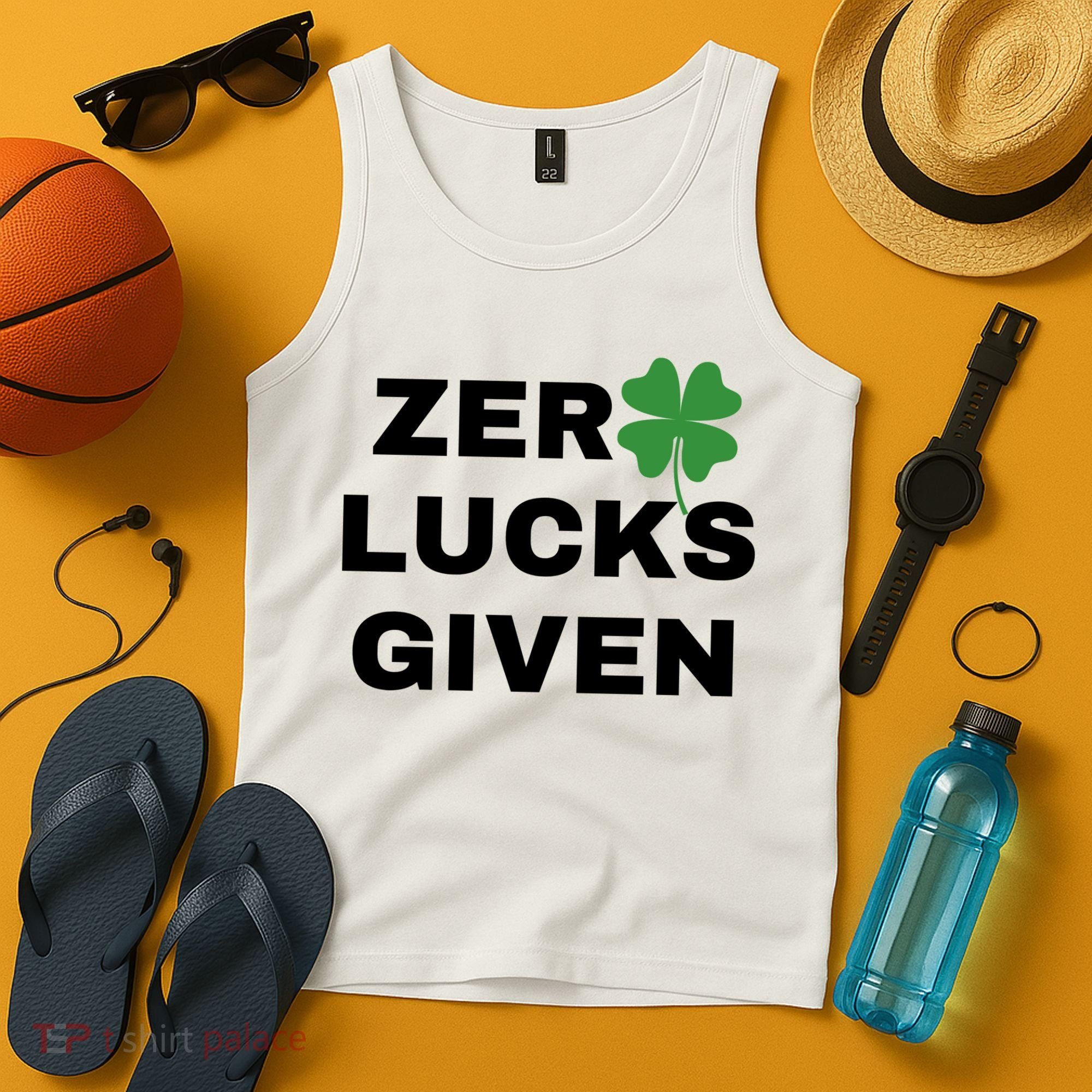 Zero Lucks Given Shamrock St Patricks Day Tank Top