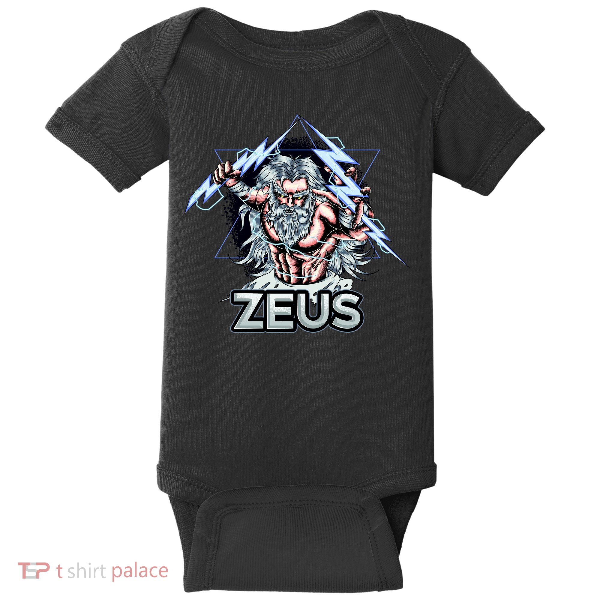 Zeus Lightning God Of The Sky Gamer Baby Bodysuit