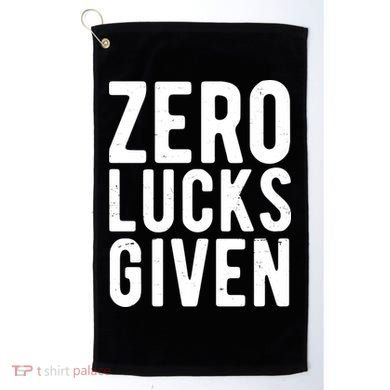 Zero Lucks Given St Patricks Day Golf Towel