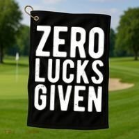 Zero Lucks Given St Patricks Day Golf Towel thumb 1