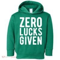 Zero Lucks Given St Patricks Day Toddler Hoodie thumb 0