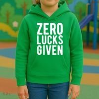Zero Lucks Given St Patricks Day Kids Hoodie thumb 3