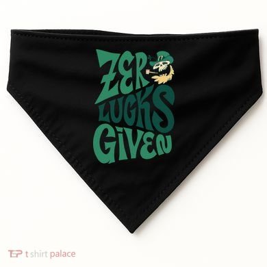 Zero Lucks Given St Patrick's Day USA-Made Doggie Bandana
