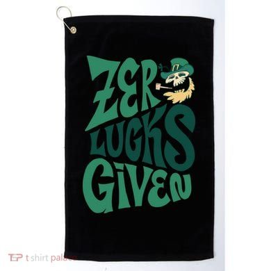 Zero Lucks Given St Patrick's Day Golf Towel