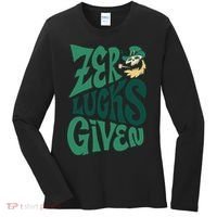 Zero Lucks Given St Patrick's Day Women's Long Sleeve Shirt thumb 0