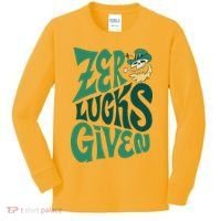 Zero Lucks Given St Patrick's Day Kids Long Sleeve Shirt thumb 0