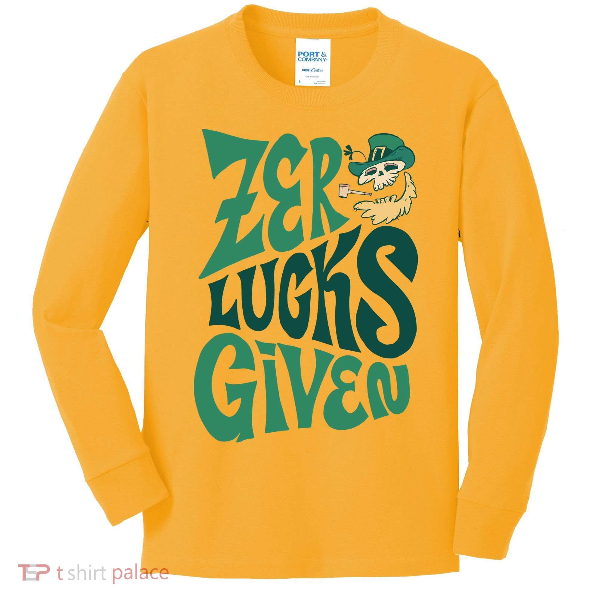 Zero Lucks Given St Patrick's Day Kids Long Sleeve Shirt