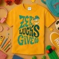 Zero Lucks Given St Patrick's Day Kids T-Shirt thumb 3
