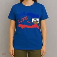 Zoe Life Haitian Pride For Haiti Flag Day Gift Ayiti Meaningful Gift Great Gift T-Shirt thumb 4