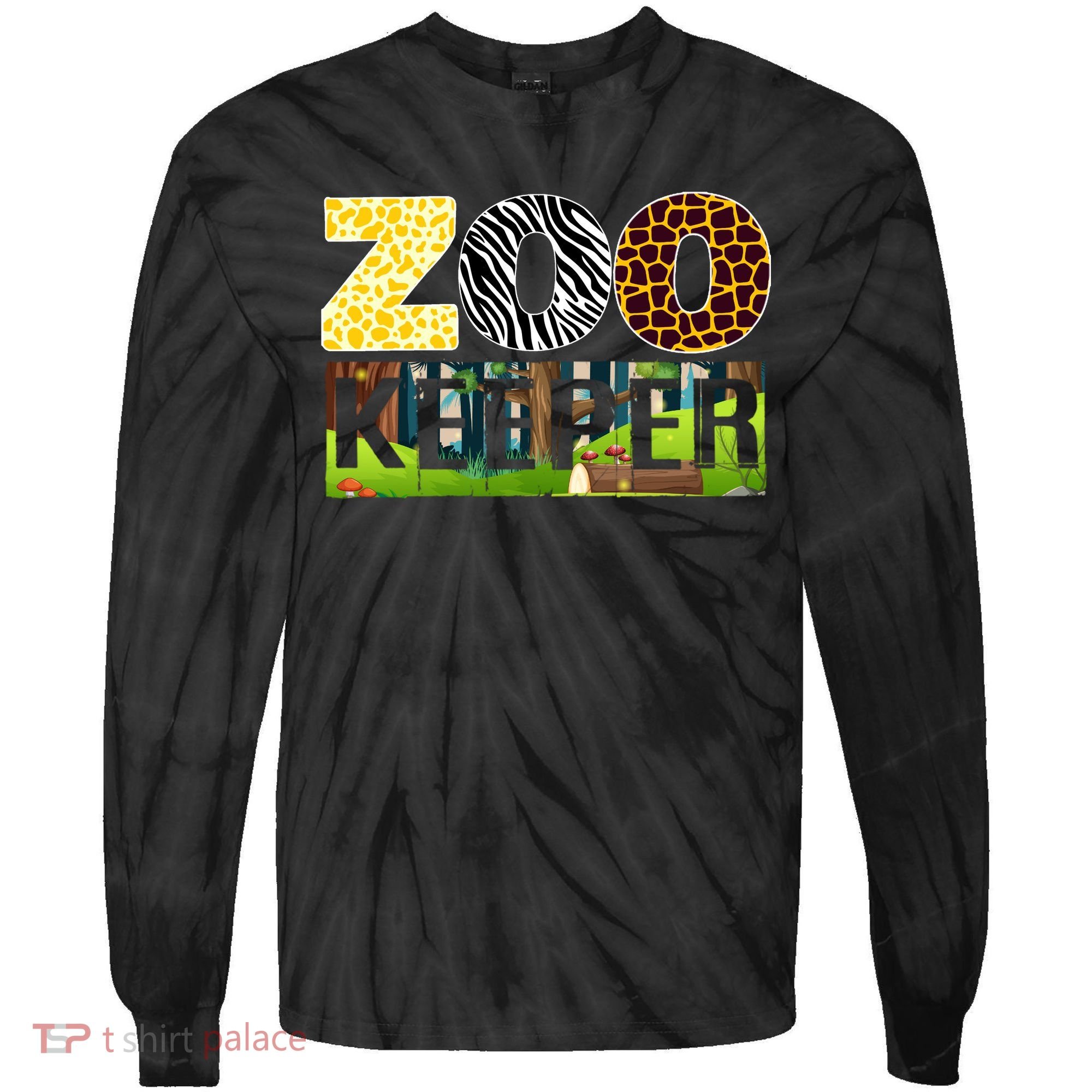 Zoo Life Of Zookeeper Accessories Tie-Dye Long Sleeve Shirt