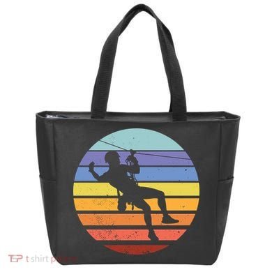 Zip Line Retro Tote Bag