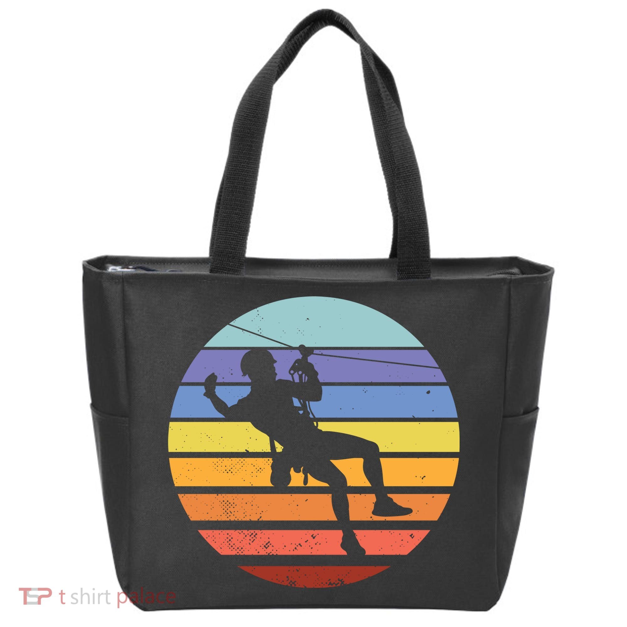 Zip Line Retro Tote Bag
