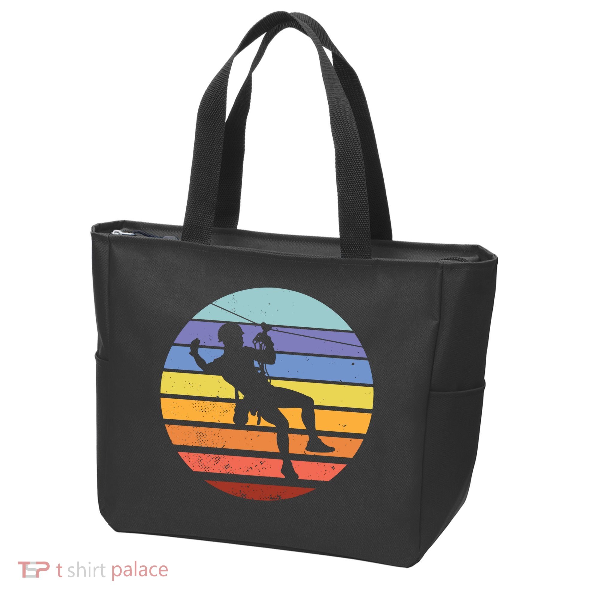 Zip Line Retro Tote Bag