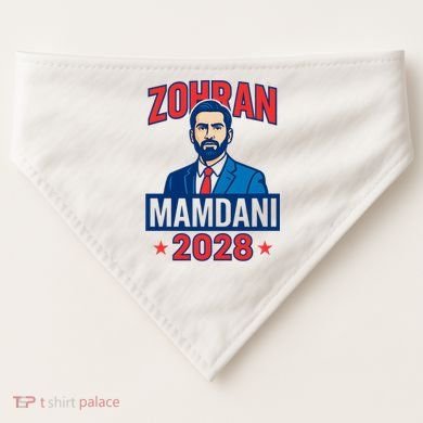 Zohran Mamdani 2028 For President USA-Made Doggie Bandana