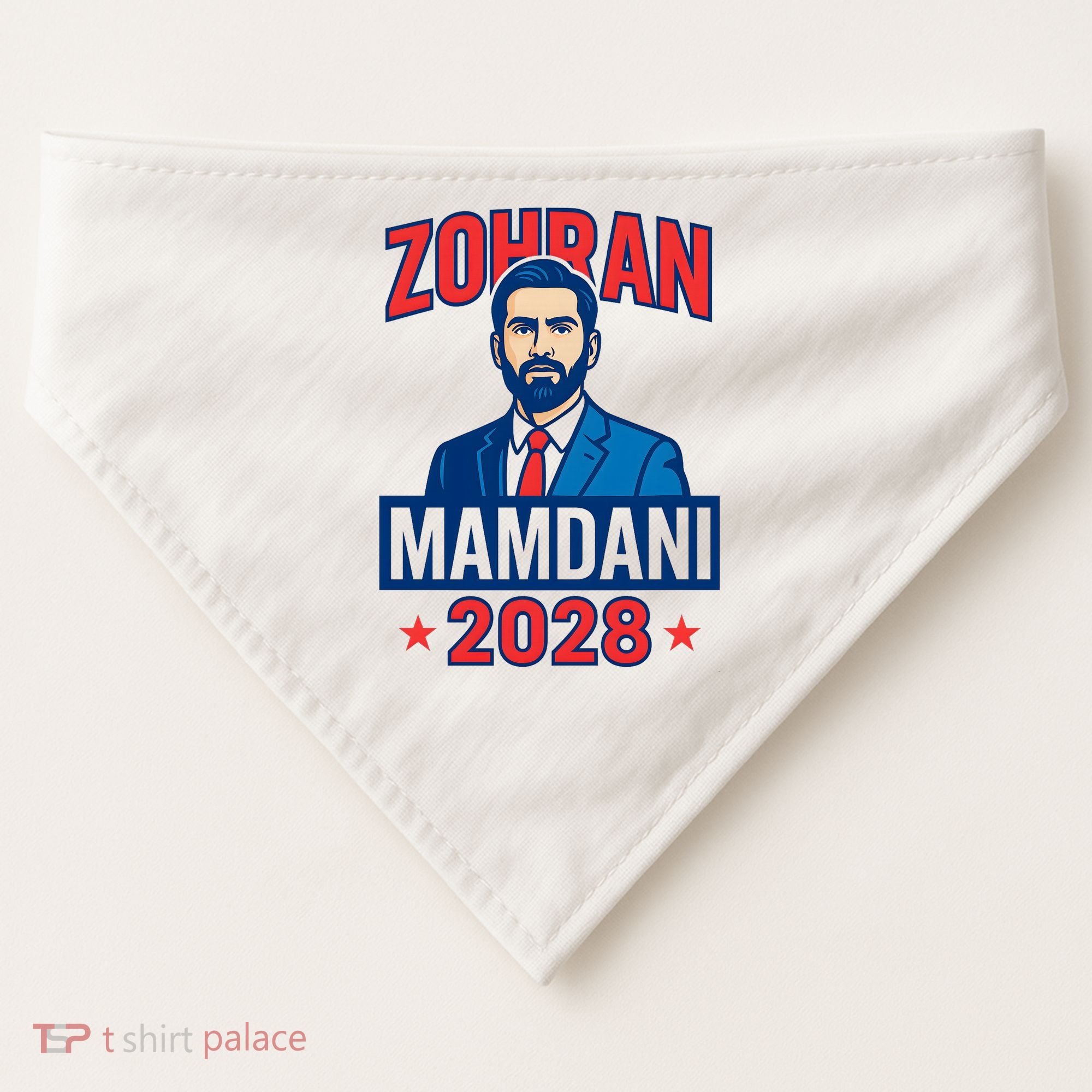 Zohran Mamdani 2028 For President USA-Made Doggie Bandana