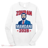 Zohran Mamdani 2028 For President Long Sleeve Shirt thumb 0