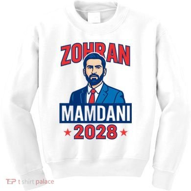 Zohran Mamdani 2028 For President Kids Sweatshirt