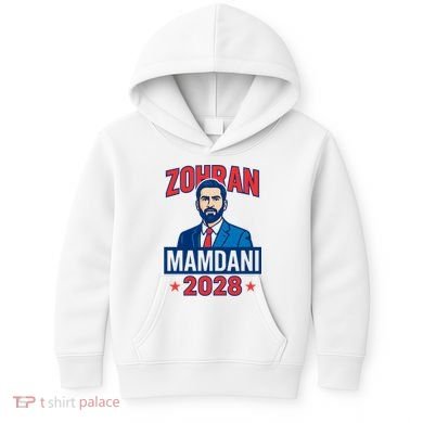Zohran Mamdani 2028 For President Kids Hoodie