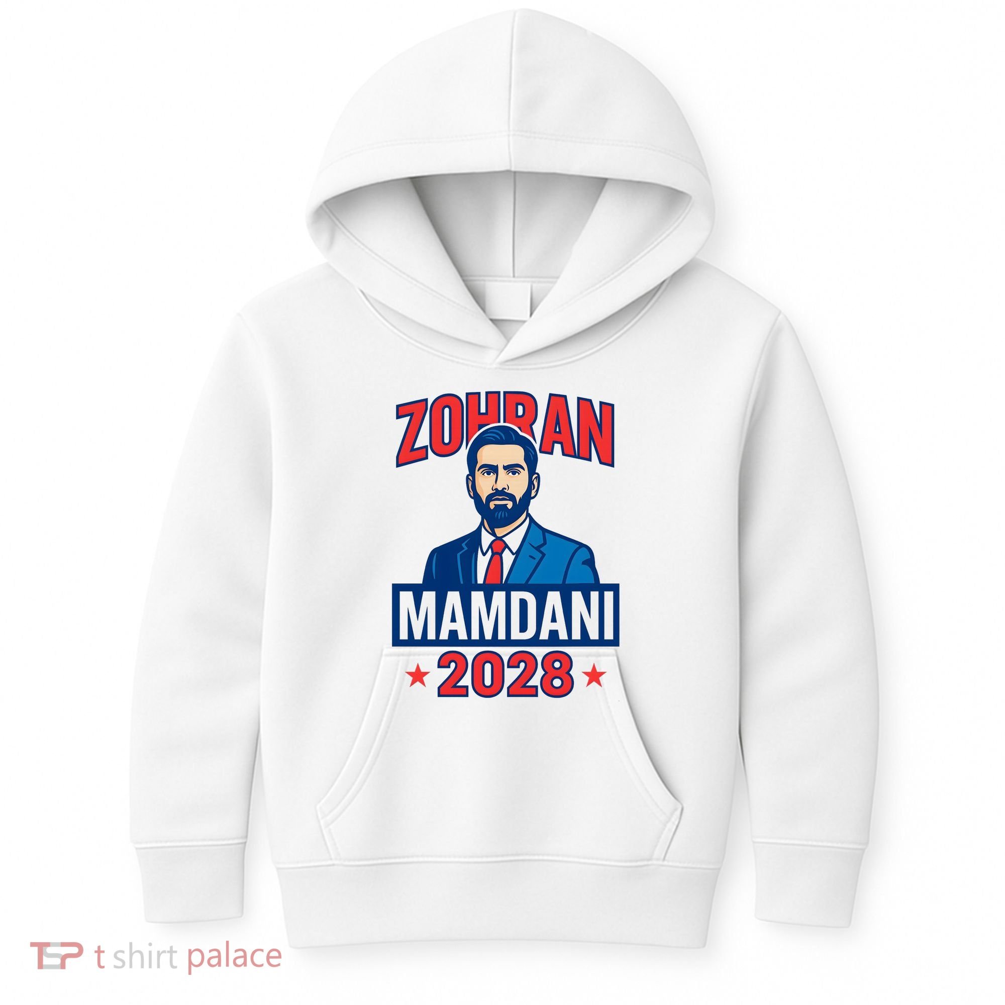 Zohran Mamdani 2028 For President Kids Hoodie