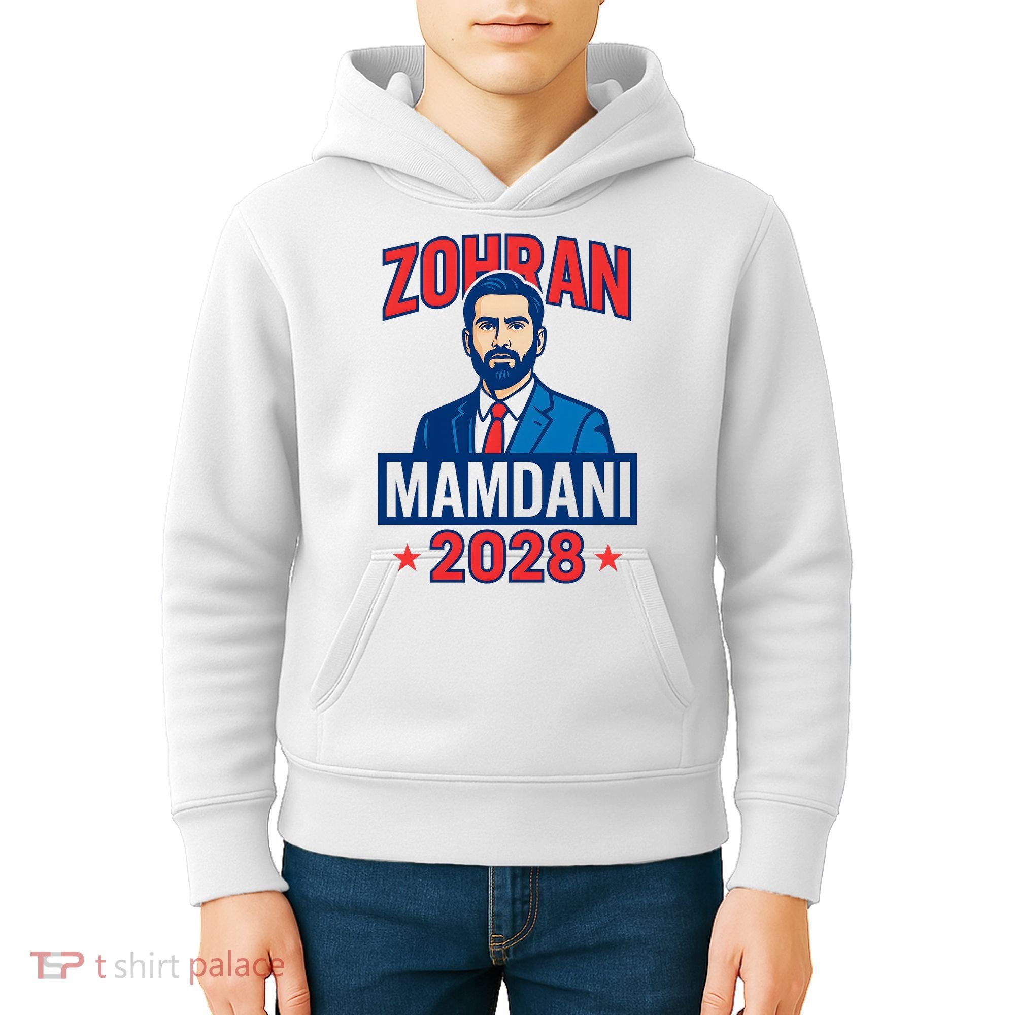 Zohran Mamdani 2028 For President Kids Hoodie