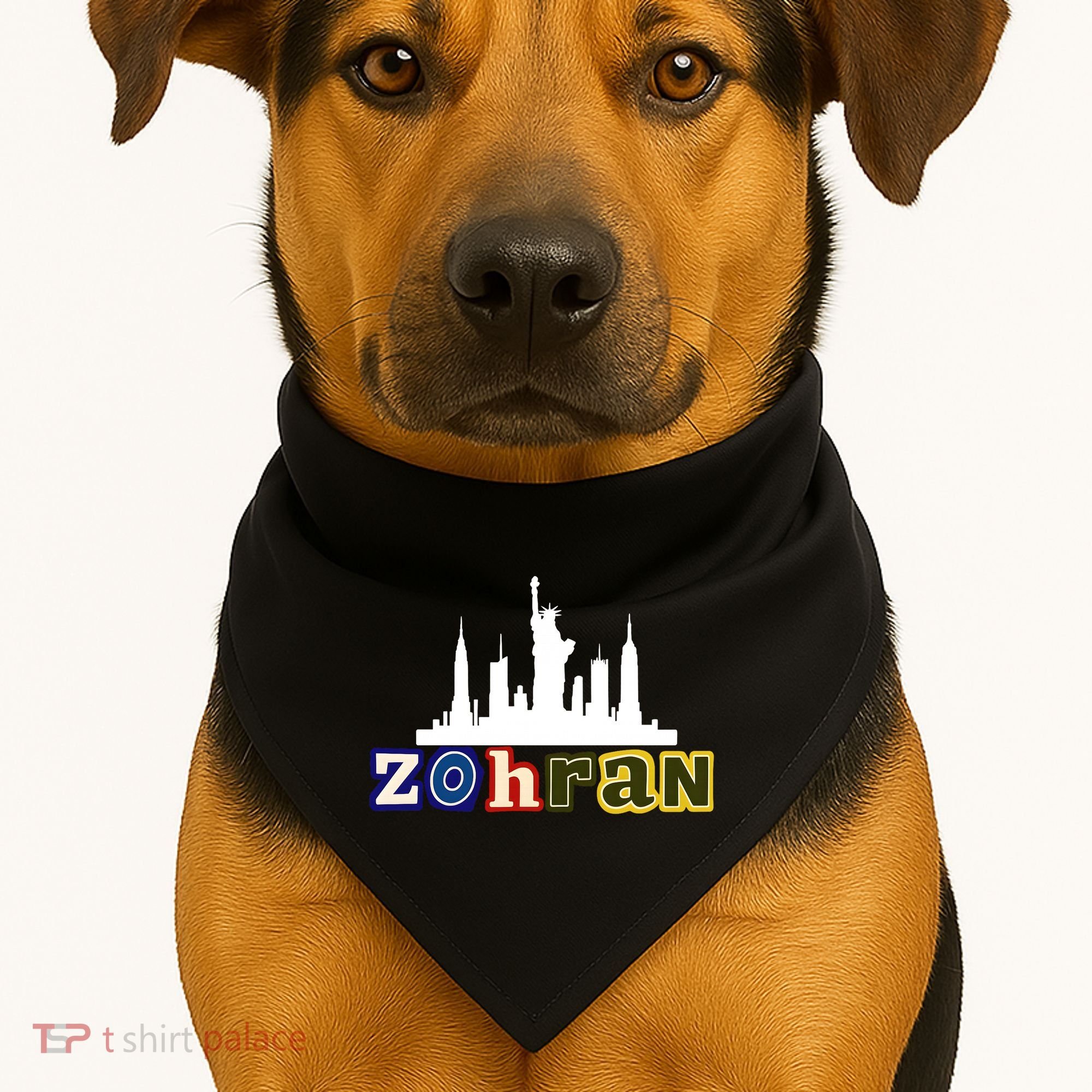 Zohran Mamdani For New York NYC Skyline USA-Made Doggie Bandana