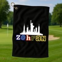 Zohran Mamdani For New York NYC Skyline Golf Towel thumb 1