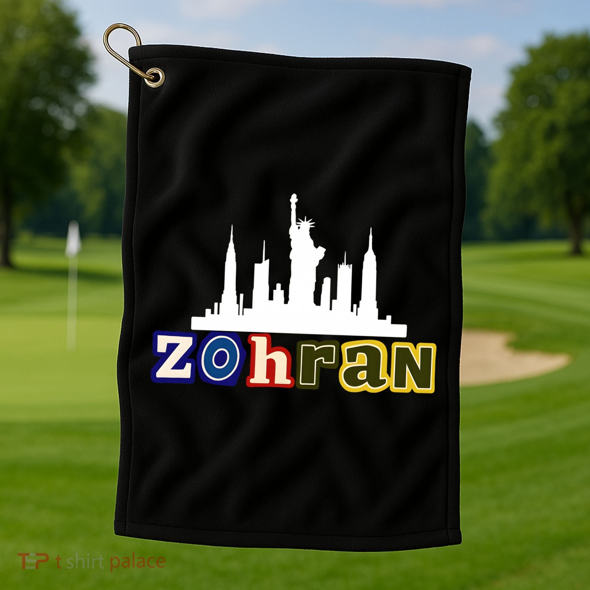 Zohran Mamdani For New York NYC Skyline Golf Towel