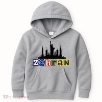 Zohran Mamdani For New York NYC Skyline Kids Hoodie thumb 0
