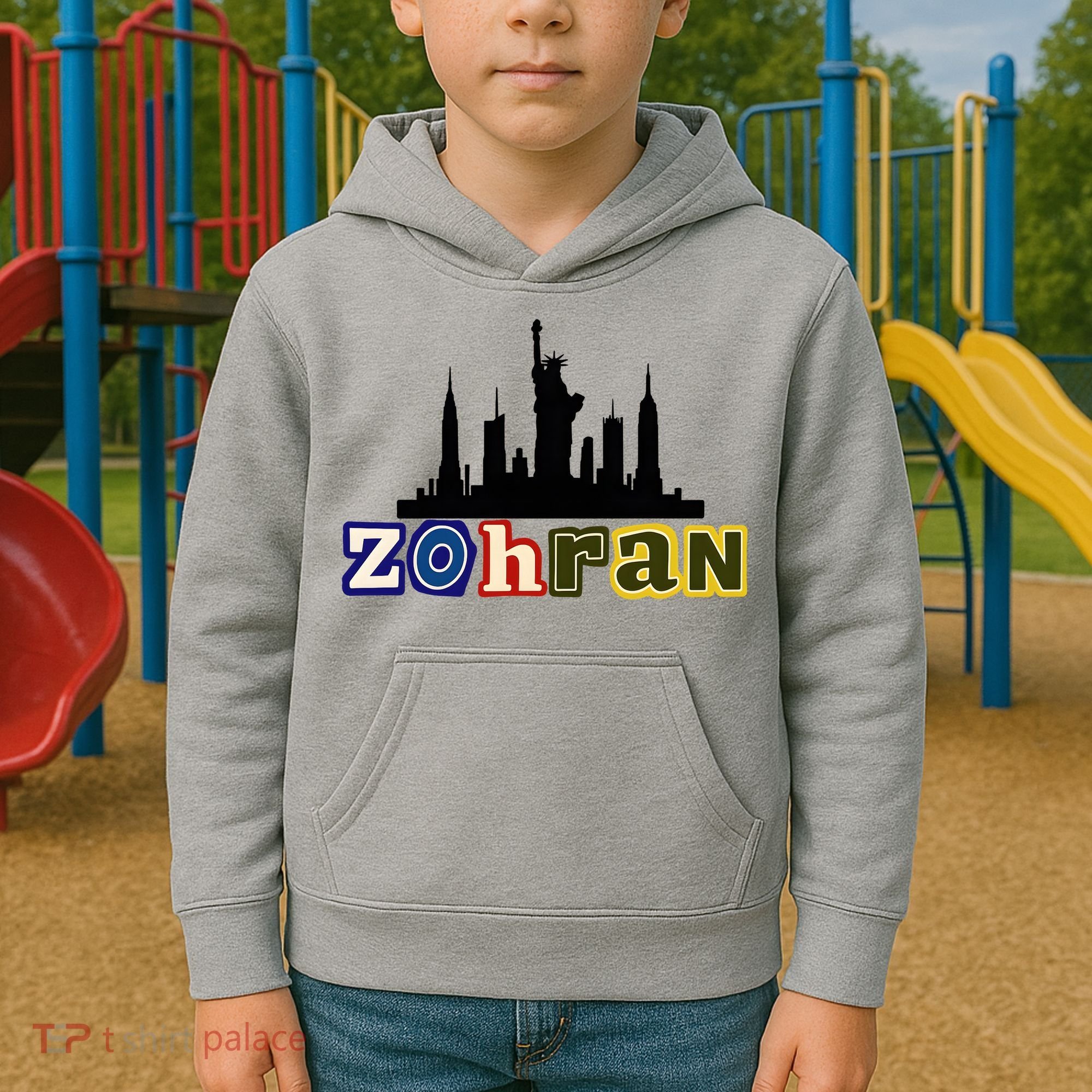Zohran Mamdani For New York NYC Skyline Kids Hoodie